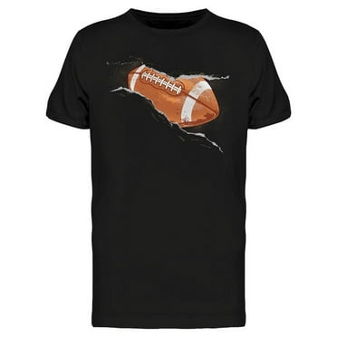 Football Ball Behind A Rip T-Shirt Men -Image by Shutterstock, Male Medium