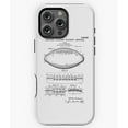 thumbnail image 1 of Football Ball Patent Black Print Phone Case for iPhone 16 15 14 13 12 11 Pro Max, 1 of 2