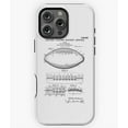 thumbnail image 1 of Football Ball Patent Black Print Phone Case for iPhone 16 15 14 13 12 11 Pro Max, 1 of 2