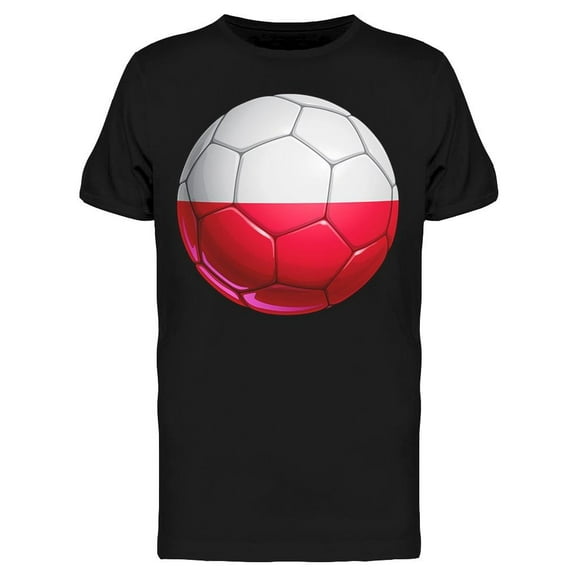 Football Ball Poland T-Shirt Men -Image by Shutterstock, Male Medium