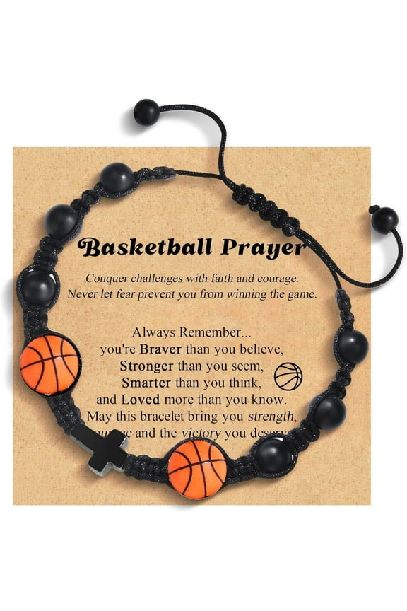 Football Baseball Basketball Soccer Volleyball Cross Bracelet, Gifts for Man Women on Easter Christmas Birthday Graduation Valentines Day