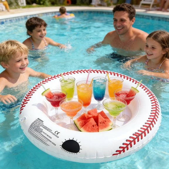 Football Baseball Soccer Basketball Sport Inflatable Pool Ring Floats Ring Adult Size Inflatable Floats Swimming Pool Tubes Beach Sports Party Lake Use Summer(C)