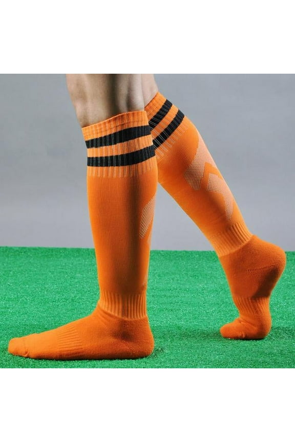 Football Baseball Sport Performance Socks for Men with Classic Striped Design High Long Athletic Crew Length