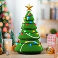 thumbnail image 1 of Football/Basketball Christmas Tree Decor, Fun Decorative Football - Tree Mashup with a Gold Star, Christmas Table Decorations Figurine Set Perfect for Indoor Desks, 1 of 6