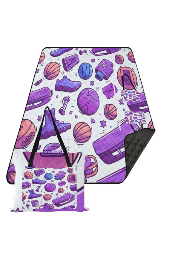 Football Basketball Shoes Extra Large Picnic Beach Blanket Waterproof Sand Proof Portable Outdoor Mat 80x118