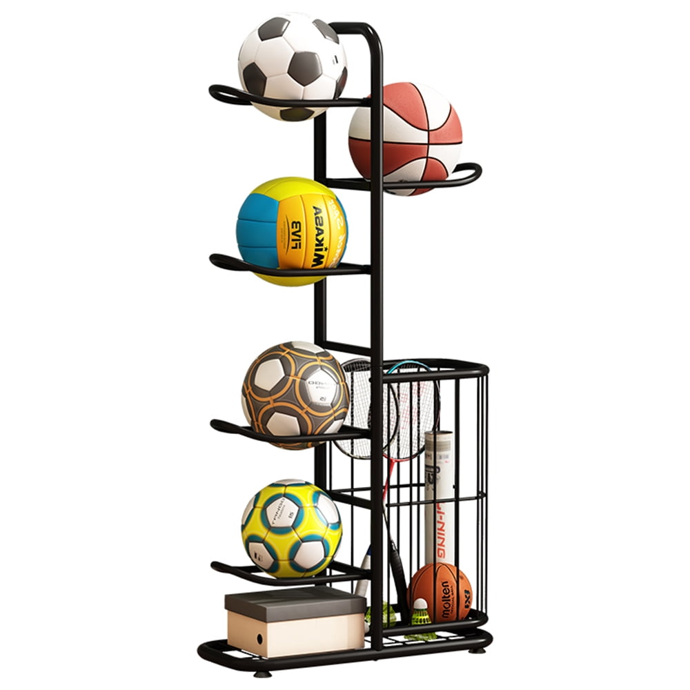 Football Basketball Storage Rack Ball Sport Equipment Organizer Display ...