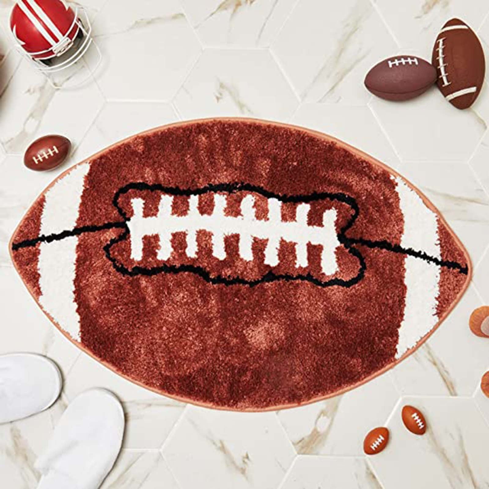 Football Bathroom Carpet Sports Bathroom Pad Football Carpet Men's