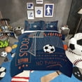 thumbnail image 1 of Football Bedding Set Full Size Soccer Sports Comforter&nbsp;Sets Teens,Orange Blue Ball Gaming Quilt Bed Set Football Court Down Comforter Room Decor with 2 Pillowcases, 1 of 6