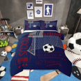 thumbnail image 1 of Football Bedding Set Queen Size Soccer Sports Comforter&nbsp;Sets Teens,Red Blue Ball Gaming Quilt Bed Set Football Court Down Comforter Room Decor with 2 Pillowcases, 1 of 6