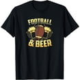 thumbnail image 1 of Football & Beer Sport Loving Drinking Lovers Funny T-Shirt, 1 of 3