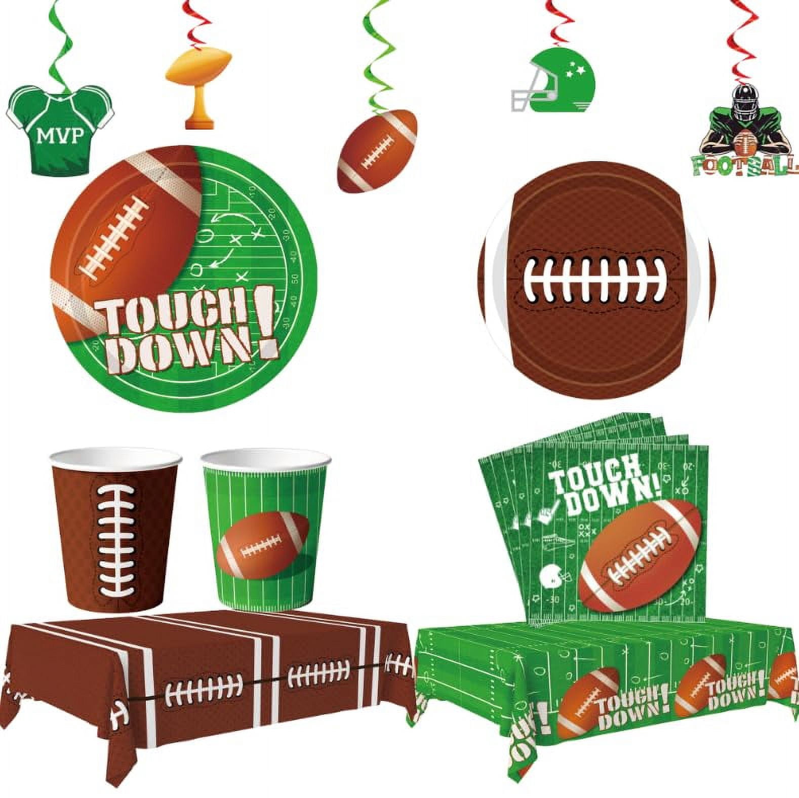Football Birthday Party Supplies Serve 24, 104pcs Football Party