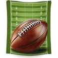 thumbnail image 1 of Football Blanket, 40 x 30 Inches Kids Blanket for Children, Cool Lightweight Flannel Throw Blanket Gift for Girls Women, Pets, Football Lovers, Green Soft Throws for Bed, Couch Sofa Office, 1 of 3