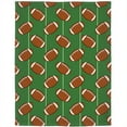 thumbnail image 1 of Football Blanket 60"x80" Green Fleece Blanket Soft Fuzzy Throw Blankets Rugby Lover Gifts for Men Women and Boys, 1 of 6
