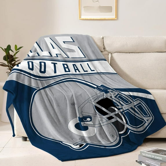 Football Blanket 80"x60" Classic Soft Flannel Throw Blankets Gift for Men Women Youth Decorative Sofa Bed Bedroom Living Room