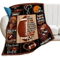 thumbnail image 1 of Football Blanket for Boys Cozy Warm Fluffy Football Fleece Throw Blanket Plush Soft Football Stuff Decor Sports Lightweight Flannel Gifts Blankets for Adult Kids 50"X40", 1 of 6