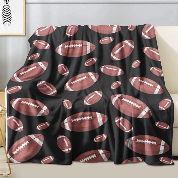 Football Blanket for Boys Girls, Flannel Soft Warm Lightweight Plush Sport Lakers Throw Blanket for Kids Teen Adults Football Lovers Gifts All Season Couch Sofa Bed Living Room Home Decor(50"x60")