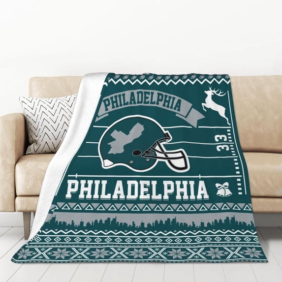 Football Blanket,Christmas Throw Blanket,Sports Flannel Throw Blanket,Football Style Travel Blanket Men Women Fans 50x60