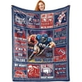 thumbnail image 1 of Football Blanket Football Fan Gifts for Men Women Kids Football Team Fans Blanket Super Cozy Soft Lightweight Travel Throw Blanket for Living Room 50" X 40", 1 of 6
