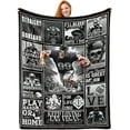 thumbnail image 1 of Football Blanket Football Fan Gifts for Men Women Kids Football Team Fans Blanket Super Cozy Soft Lightweight Travel Throw Blanket for Living Room 50"x40", 1 of 6