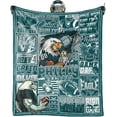 thumbnail image 1 of Football Blanket, Football Fans Gifts for Men Women, Football Philly Merch Gear, Green and Silver Team Color Style 50"x60" Throw Blankets., 1 of 6