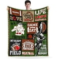 thumbnail image 1 of Football Blanket Football Gifts for Boys Men Sports Football Flannel Fleece Blanket Football Lover Gifts American Football Pattern Soft Cozy Throw Blanket Football Team Gifts for Teens Adult 40"x60", 1 of 5