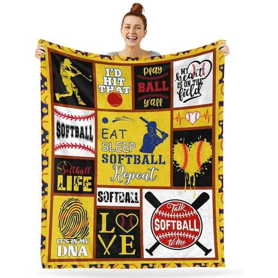 Football Blanket Football Gifts for Boys Men Sports Football Flannel Fleece Blanket Football Lover Gifts American Football Pattern Soft Cozy Throw Blanket Football Team Gifts for Teens Adult 40"x60"