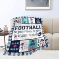 thumbnail image 1 of Football Blanket Football Print Throw Blankets for Couch Sofa Bed Lightweight Soft Cozy Fleece Plush Warm Flannel Bedding Blanket Sports Lover Gifts for Baby Boys Girls Kids Men Women Adults 50"x60", 1 of 6
