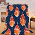 thumbnail image 1 of Football Blanket Football Rugby Blanket Sports Gifts for Men men Fleece Fuzzy Soft Flannel Bedding Rugby Plush Warm Bedding Stuffed for Users Adults 50 x 60 Inch, 1 of 8