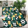 thumbnail image 1 of Football Blanket Gifts for Boys Girls Football Lovers, Green Football Throw Blanket Super Soft Travel Bed Sofa Blankets for Sport Fans Kids Adults Player Coach, 50 × 60 inch, 1 of 5