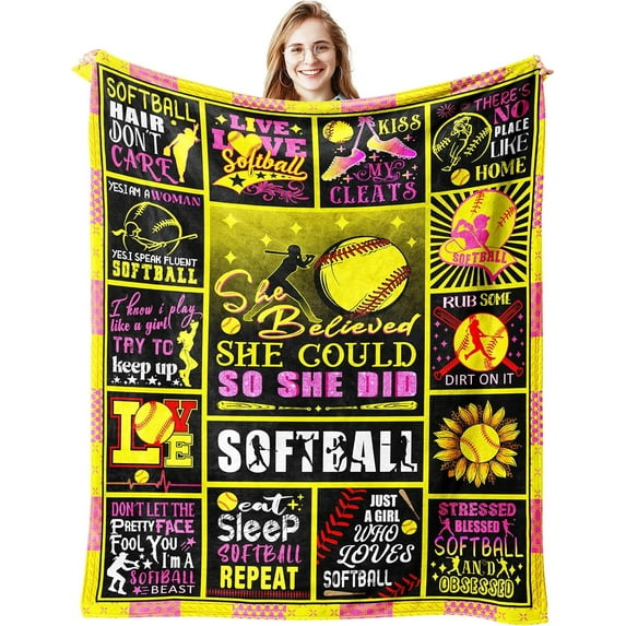 Football Blanket Gifts for Boys Men Football Throw Blanket Football Stuff Football Team Gifts Merch for Football Players Coach 50"x40"