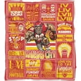 thumbnail image 1 of Football Blanket Gifts for Men Boys Kids Women Soft Flannel Team Color Throw Blanket Merch, 50x60 Inches, 1 of 3