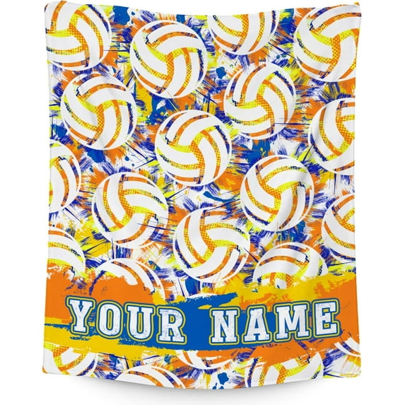 Football Blanket for Boys, Cozy Soft Throw Blankets, Cool Orange Flannel Throw Gifts for Couch Sofa, 40x50 Inches