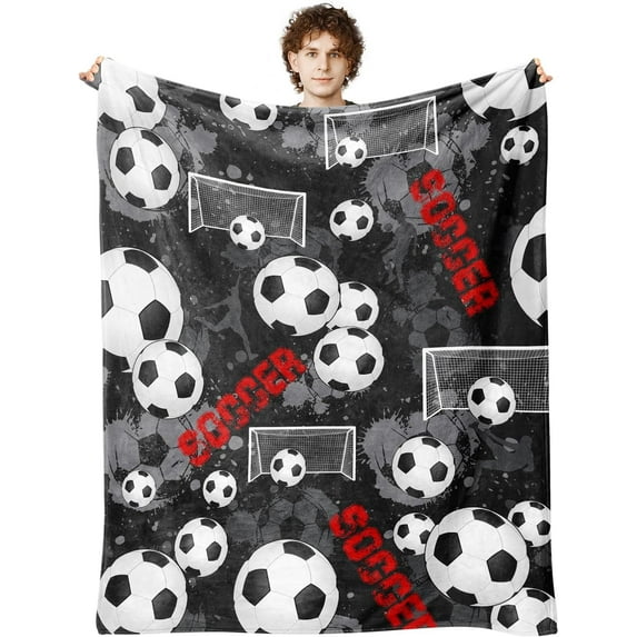 Football Blanket for Boys, Football Gifts for Boys, Soft Football Gift Blanket for Room Decor Bedding 40x50 in