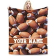 thumbnail image 1 of Football Blanket for Boys Girls, Cool Football Themed Design Printed Throw Blankets for Kids Lap, Chair Sofa, Soft Fleece Cozy Blanket, 40"x 50", 1 of 5