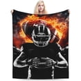 thumbnail image 1 of Football Blanket for Boys Girls, Cool Football Themed Design Printed Throw Blankets for Kids Lap, Chair Sofa, Warm Soft Cozy Blanket, 40"x 50", 1 of 6