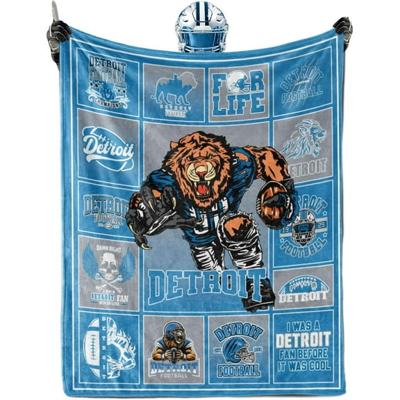 Football Blanket for Men Women Youth, City Flannel Throw Blanket Gift for Football Fans,Cozy Soft Blanket 60x50 Inches for Bed Sofa Couch