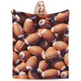 thumbnail image 1 of Football Blanket for Women Men, Cool Football Themed Design Printed Throw Blankets for Teens Adults Lap, Chair Sofa, Warm Soft Cozy Blanket, 50"x 60", 1 of 6