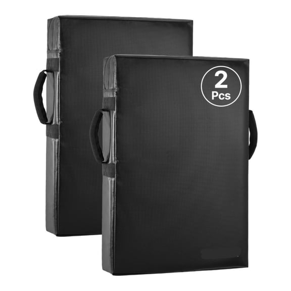 Football Blocking Dummy, 24x16 in Blocking Pads, Kick Shield Pad with Handles, High-Density Sponge Tackle Dummies, Heavy Duty Training Equipment for Basketball Hockey Lacrosse, Black, 2PCS