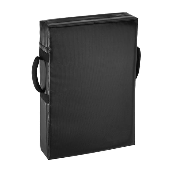Football Blocking Dummy 24x16 in, Heavy Tackling Pad & Kick Shield with Handles, for Basketball Hockey Training, Black 1 Pack
