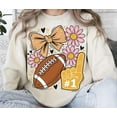 thumbnail image 1 of Football Bow , Cute Game Day Sublimation Design, Pastel Flowers Football , Cheer Mom Shirt , Fall Sports Season Clipart TSHIRT All Size S-5XL, 1 of 5