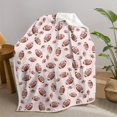 thumbnail image 1 of Football Bow Pink Pattern Soft Sherpa Fleece Throw Blanket, Warm Cozy Plush Blanket for Sofa Bed Couch, All Season, 30"x40", 1 of 5