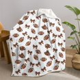 thumbnail image 1 of Football Bow White Pattern Soft Sherpa Fleece Throw Blanket, Warm Cozy Plush Blanket for Sofa Bed Couch, All Season, 30"x40", 1 of 5