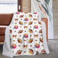 thumbnail image 1 of Football Bow White Pattern Soft Sherpa Fleece Throw Blanket, Warm Cozy Plush Blanket for Sofa Bed Couch, All Season, 60"x80", 1 of 5