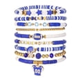 thumbnail image 1 of Football Bracelet Set Layer Stackable Heart Letter Friendship Stretch Adjustable Clasp Jewelry for Women Girls, 1 of 7