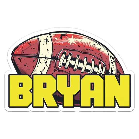 Football Bryan Sticker Phone Decal Water Bottle Stickers Car Decals ...