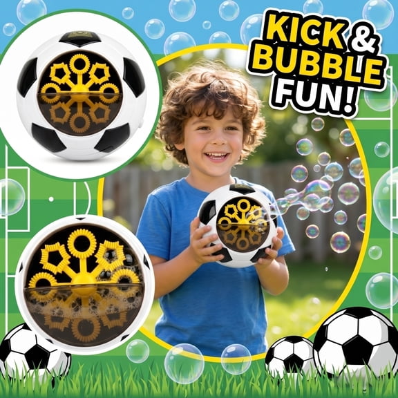 Football Bubble Machine, Electric Handheld Automatic Bubble Blower, Outdoor Sports Atmosphere Tool & Party Prop