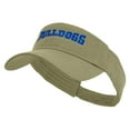 thumbnail image 1 of Football Bulldog Logo Embroidered Cotton Twill Sun Visor - Khaki OSFM, 1 of 5