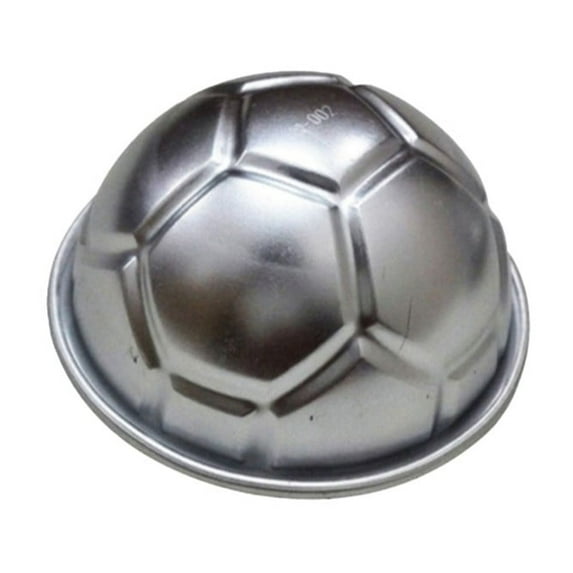 Football Cake Mold, DIY Soccer Birthday Cake Mold Half-Sphere Soccer Ball Baking Pan for DIY Birthday Cake, Jelly, Chocolate, Soap Making (1-Piece)