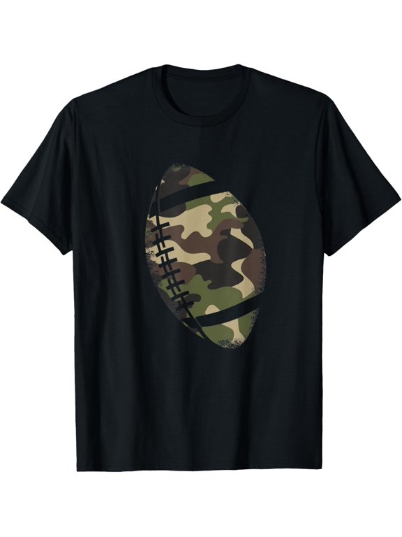 Football Camouflage Gift College Team Coach Camo T-Shirt