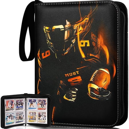 Football Card Binder,2024-2025 Sports Trading Card with Sleeves Holder Album,990 Pockets Baseball Card Holder Sheets Display Storage Protectors